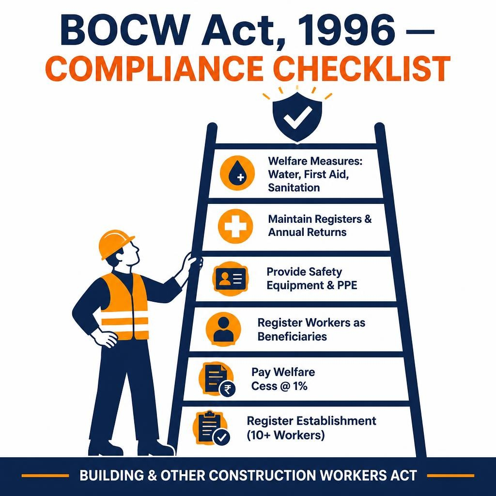 Compliances under BOCW Act, 1996